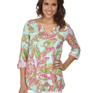 Lilly Pulitzer Dorothy In the Villas Henley Top Size XS